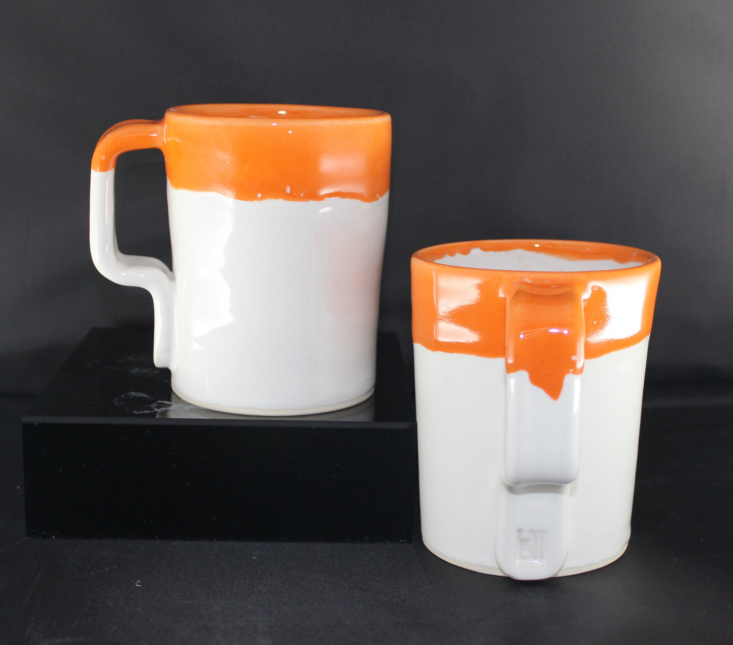 Mug, White with Color Dip Rim