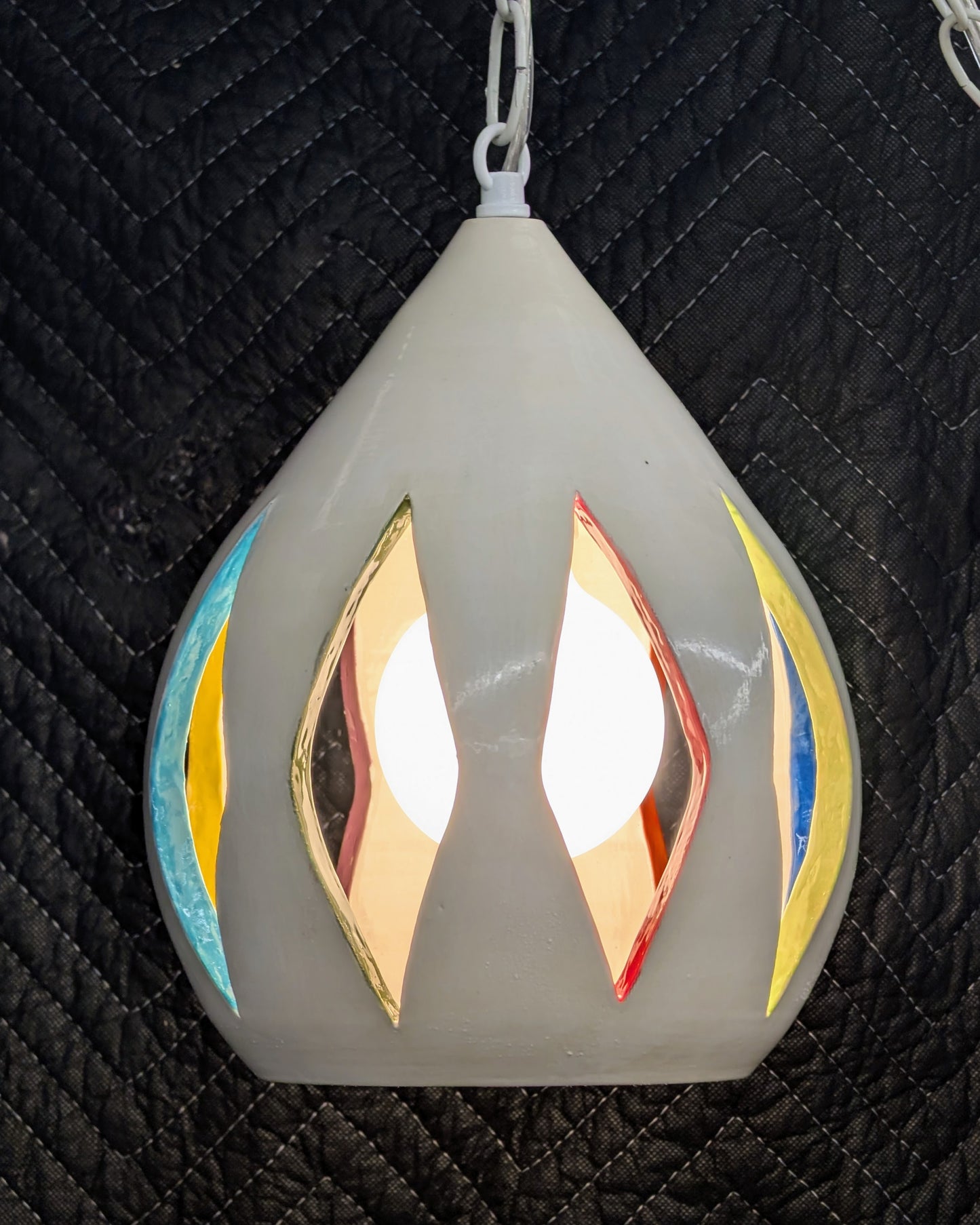 Swag Lamp, Ceramic Diamond Cut