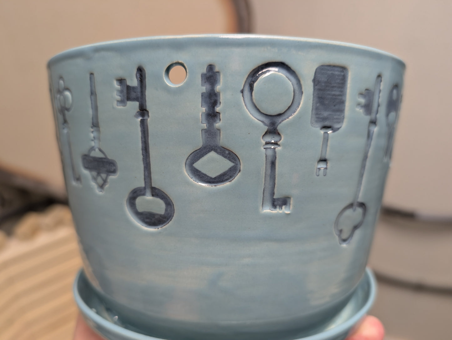 Planter, Hanging with Drip Tray