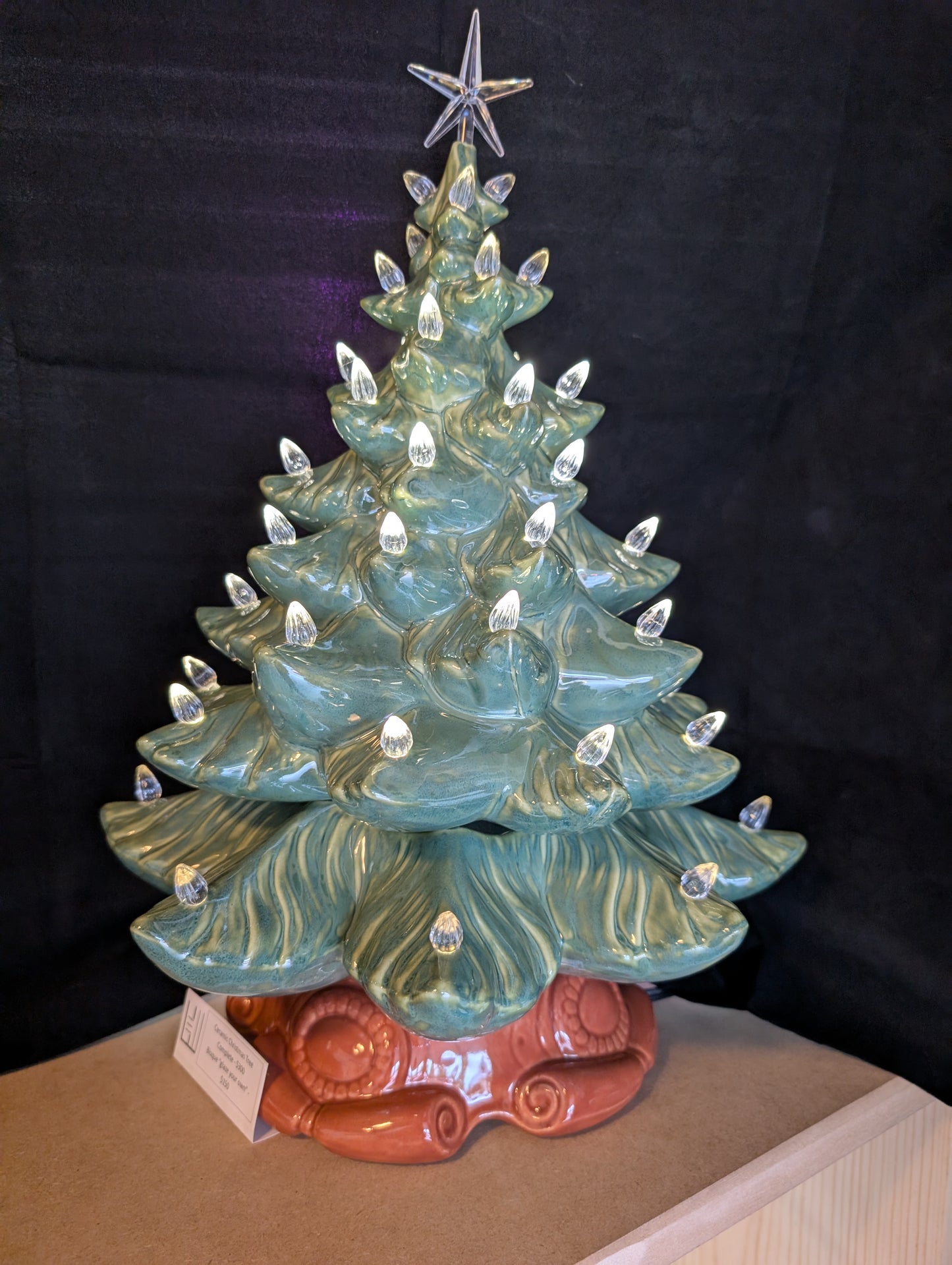 Christmas Tree, Ceramic, Emerald Falls Glaze Test