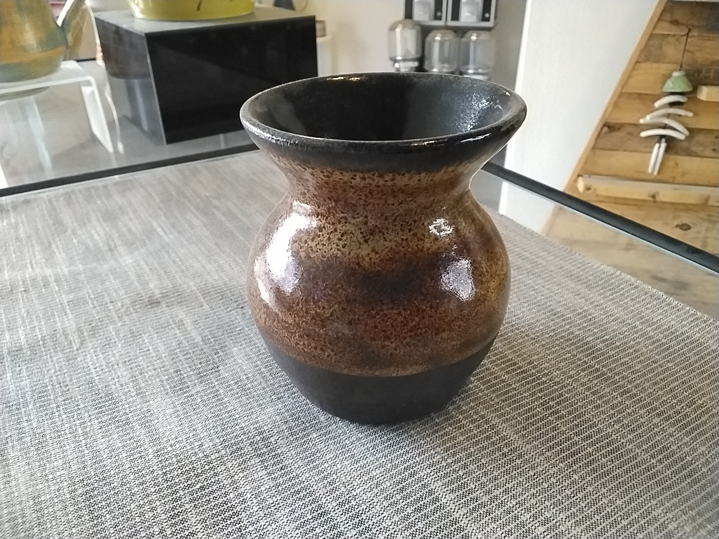 Vase, Bellied Half Glaze