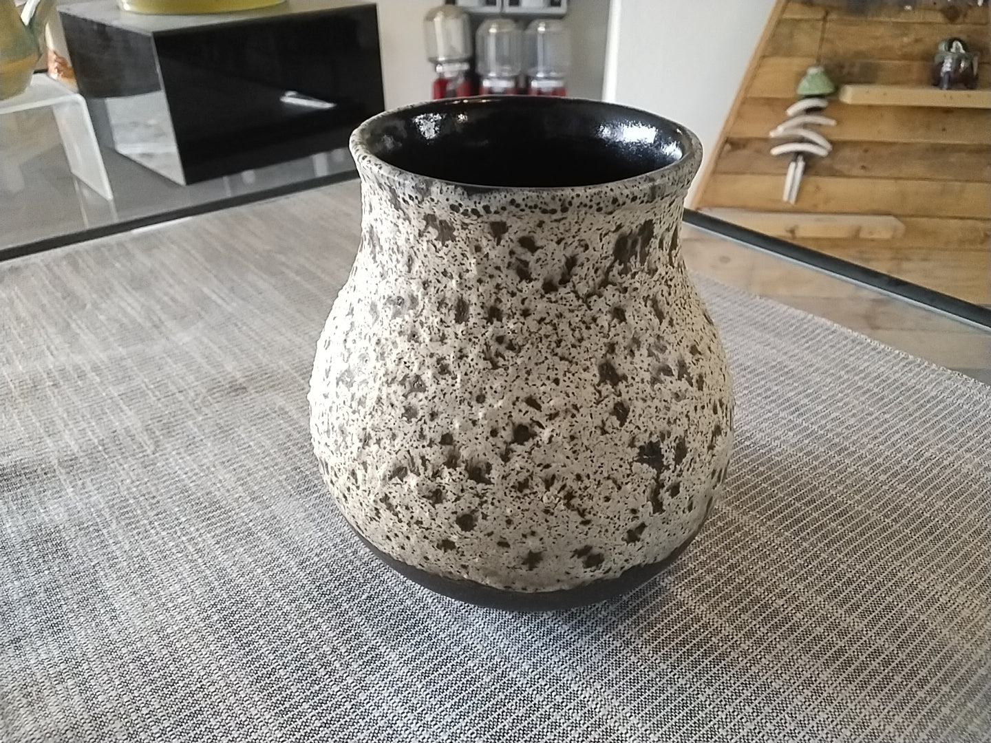 Vase, Bellied Half Glaze